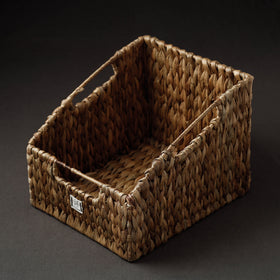  Brown Handcrafted Organic Water Hyacinth Multipurpose Basket 