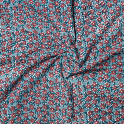 Multicolor - Sanganeri Block Printed Cotton Precut Fabric (1.7 meter)