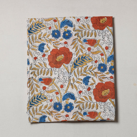 Multicolor - Sanganeri Block Printed Cotton Precut Fabric (1.3 meter)