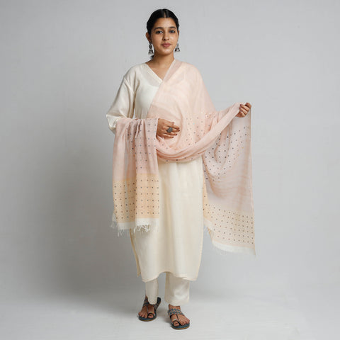 Phulia Bengal Jamdani Handloom Pure Cotton Dupatta Online at iTokri.com