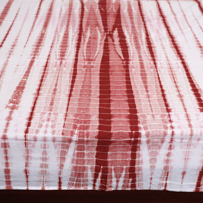 Red - Shibori Tie-Dye Cotton Double Bed Cover with Pillow Covers (108 in x 90 in)