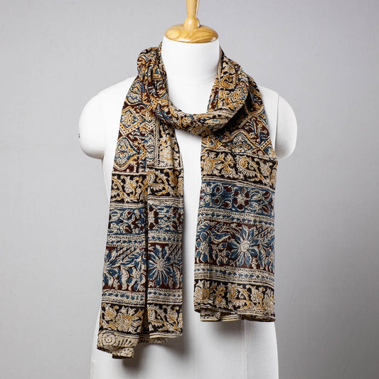 Brown - Kalamkari Block Printed Cotton Stole