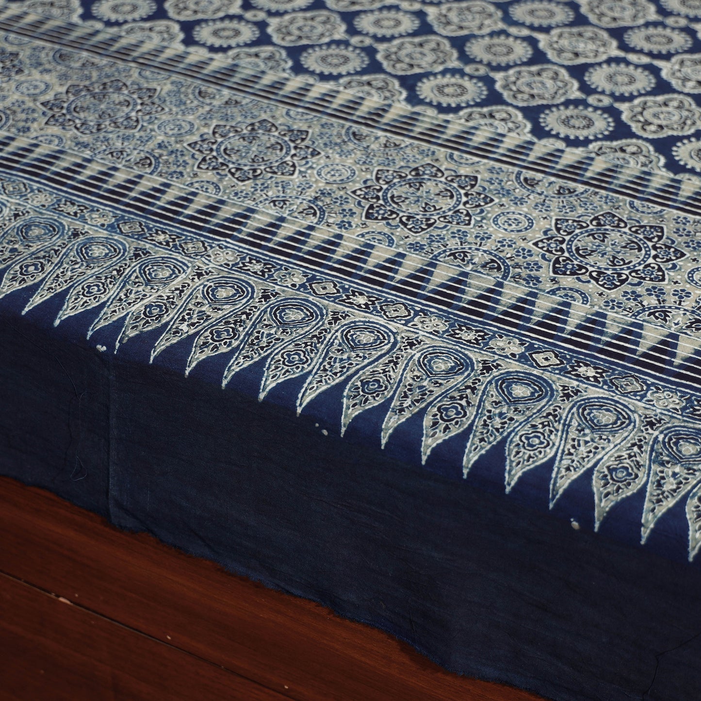 ajrakh single bed cover