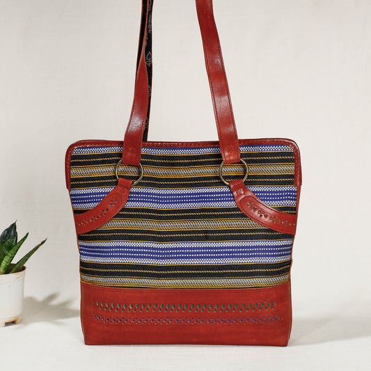 Multicolor - Handcrafted Mashru Silk Leather Shoulder Bag