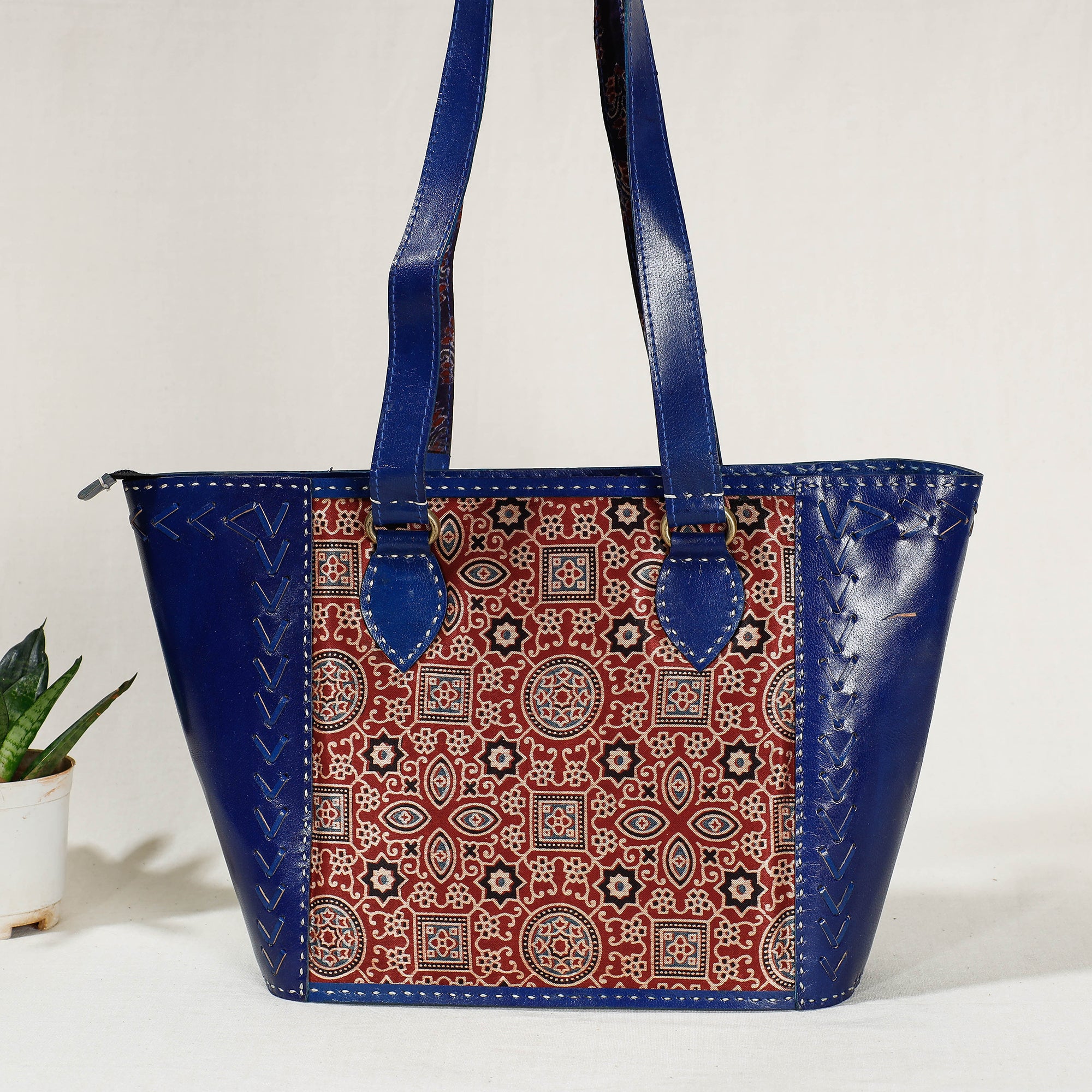 Blue Pakko Kutch Hand Embroidery Shoulder Bag