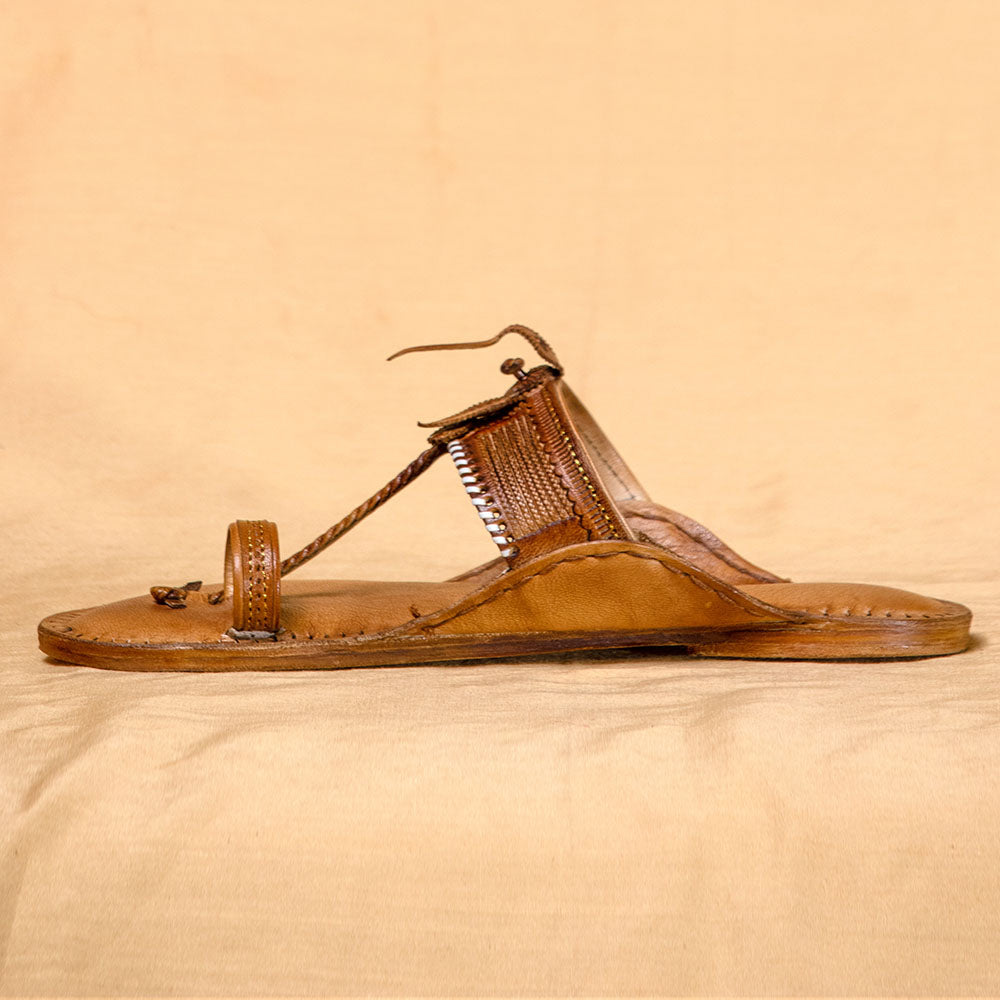 Tan - Men Footwear with a Story: Classic Kolhapuri Leather Slippers