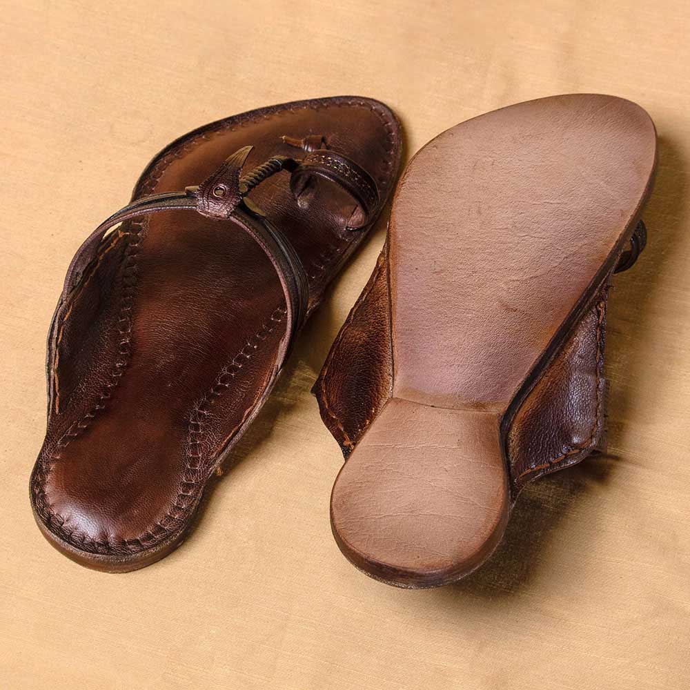 Dark Brown - Men Tradition Meets Timelessness: Classic Kolhapuri Leather Slippers