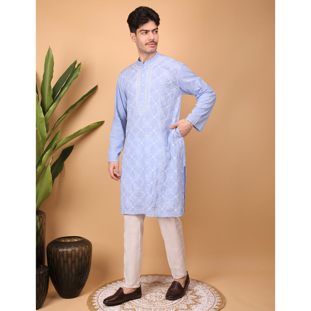 chikankari men kurta