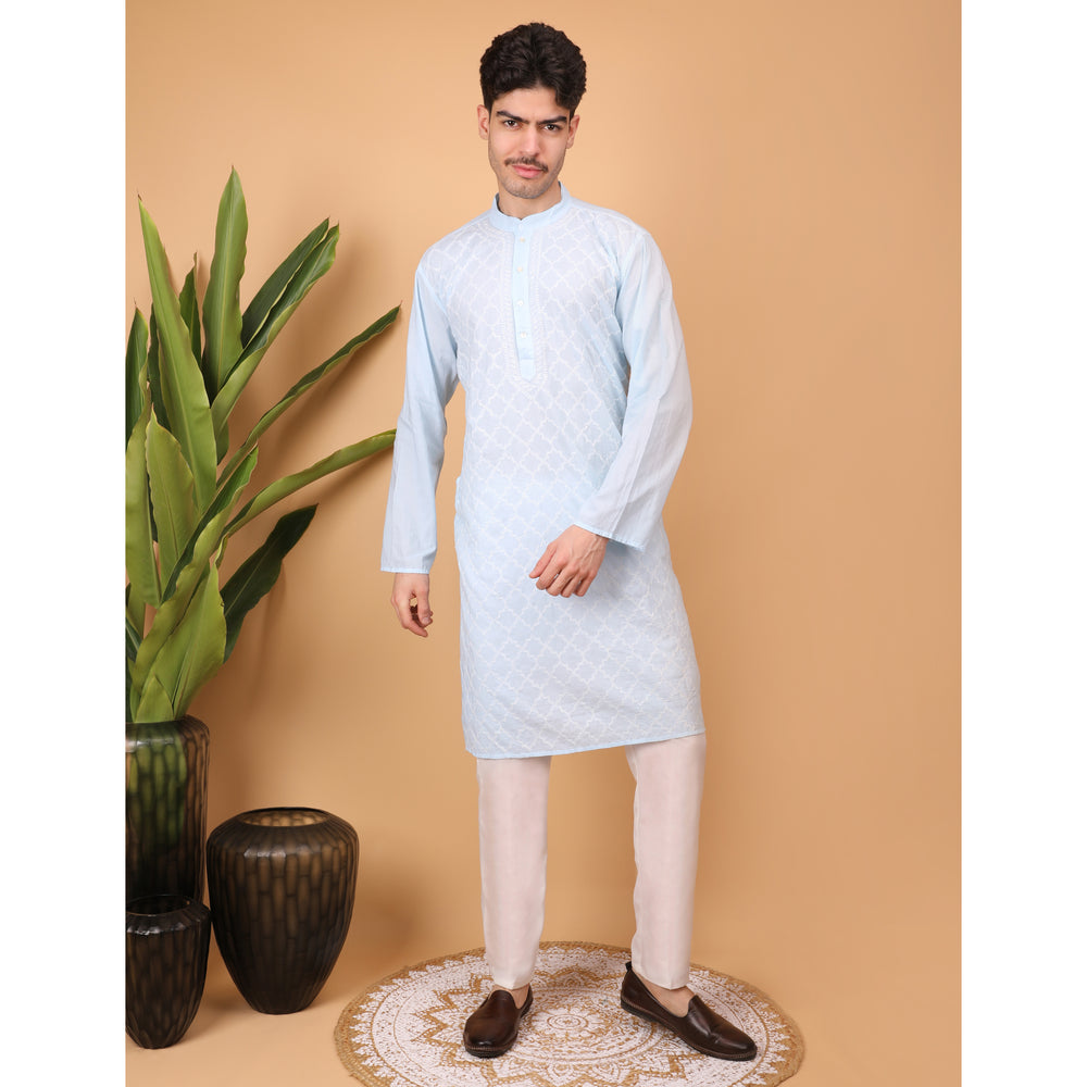 chikankari men kurta