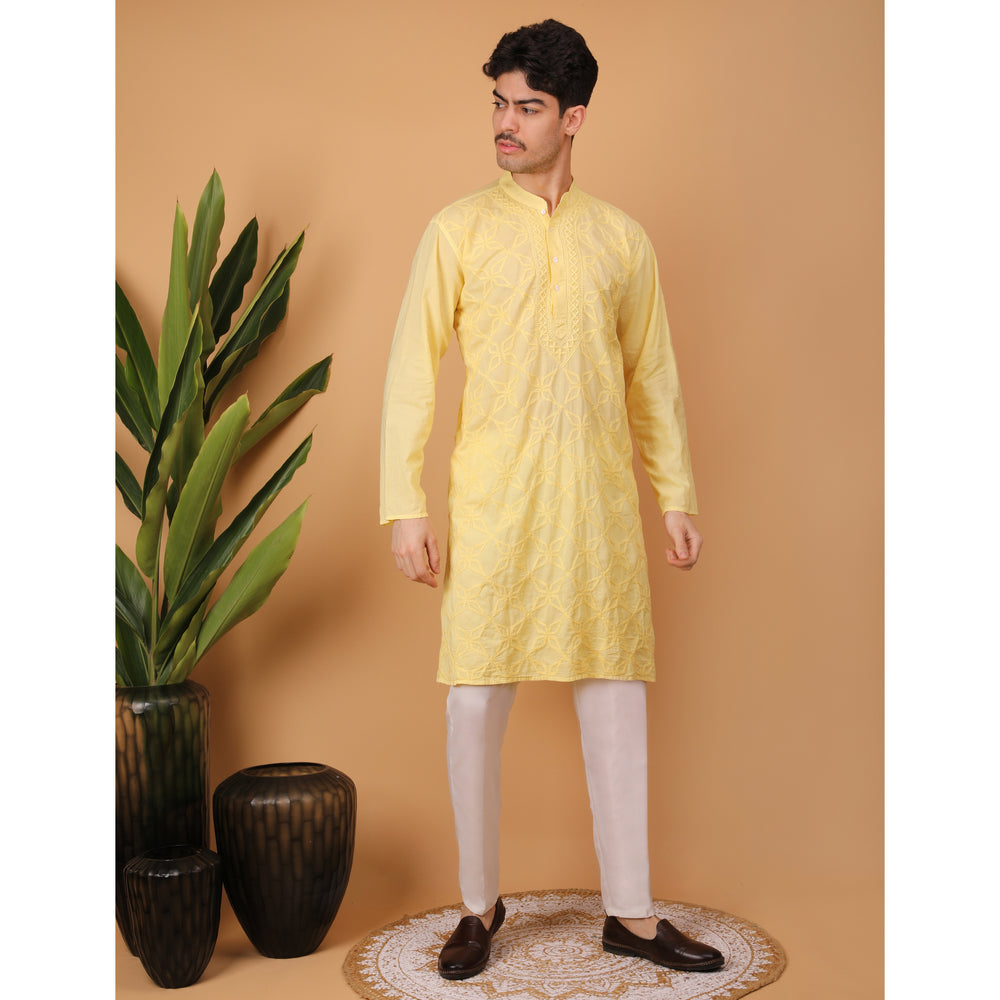 chikankari men kurta