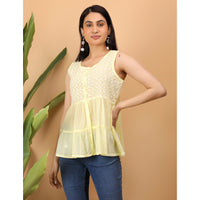 Chikankari Sleevless Top