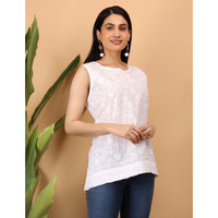 Chikankari Sleevless Top