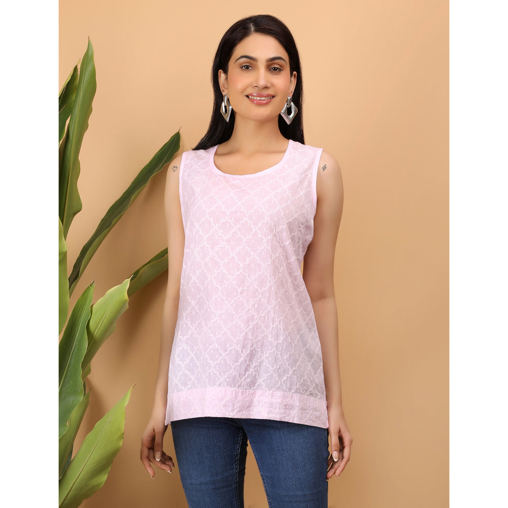 Chikankari Sleevless Top