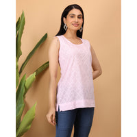 Chikankari Sleevless Top