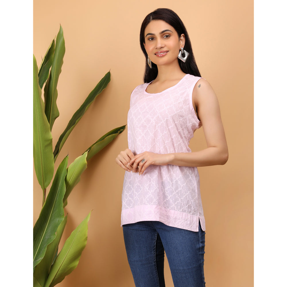 Chikankari Sleevless Top