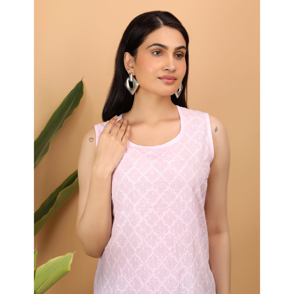 Chikankari Sleevless Top