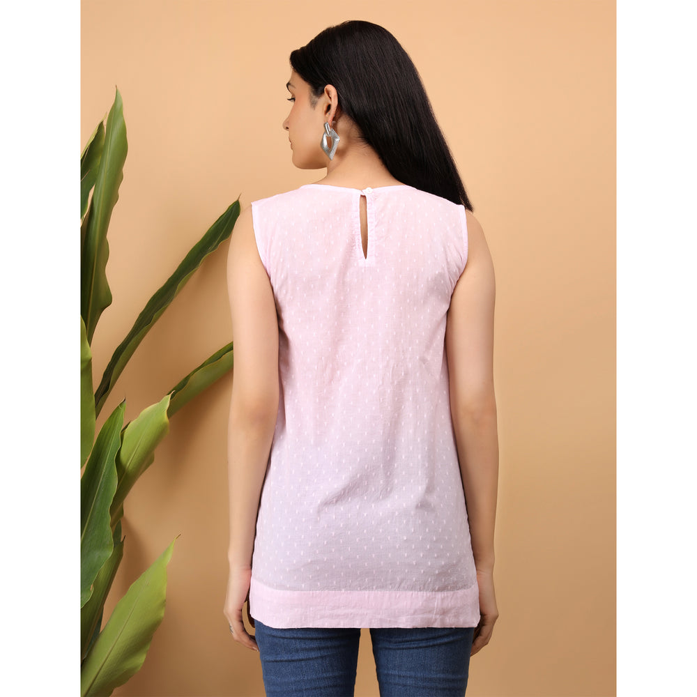 Chikankari Sleevless Top