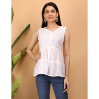 Chikankari Sleevless Top