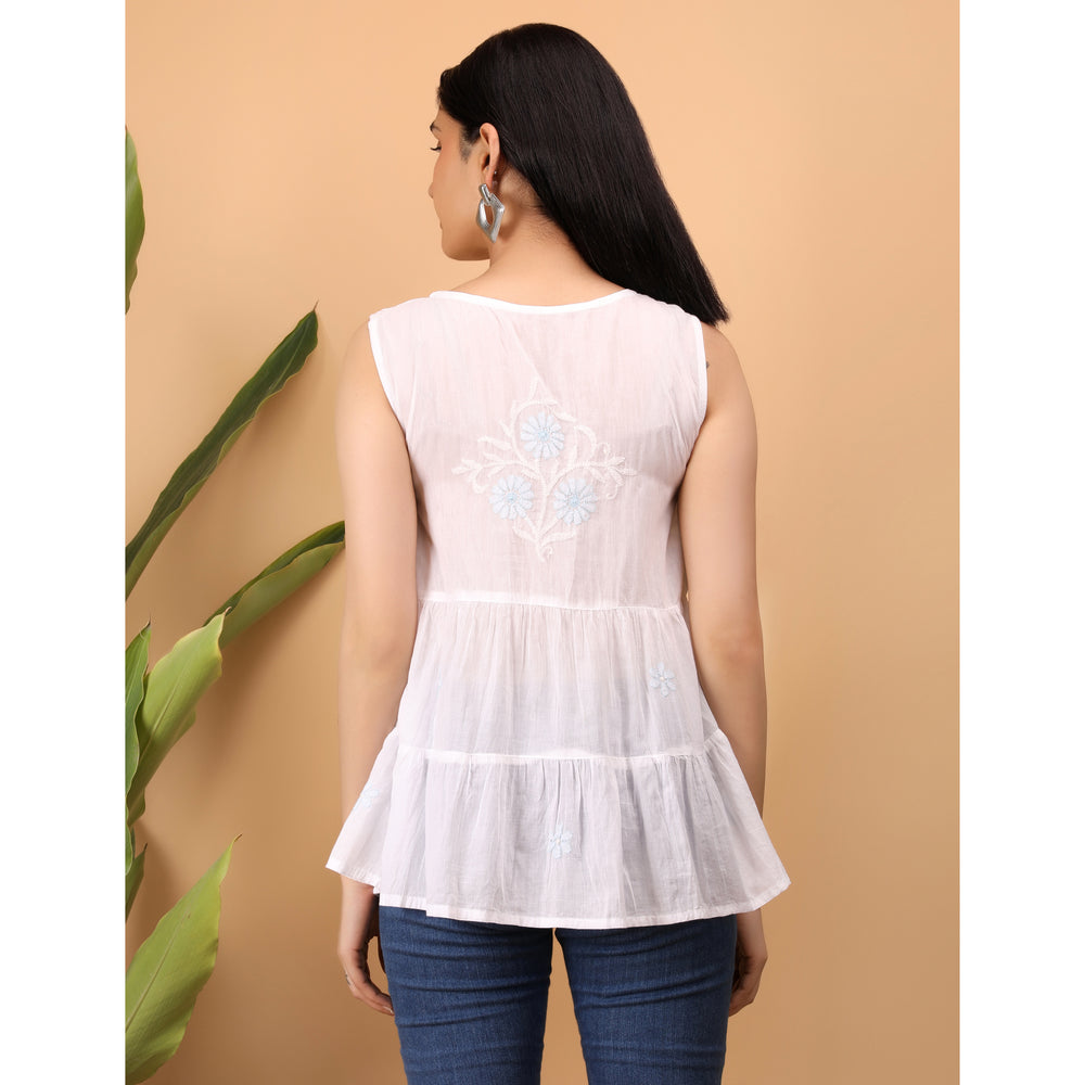 Chikankari Sleevless Top