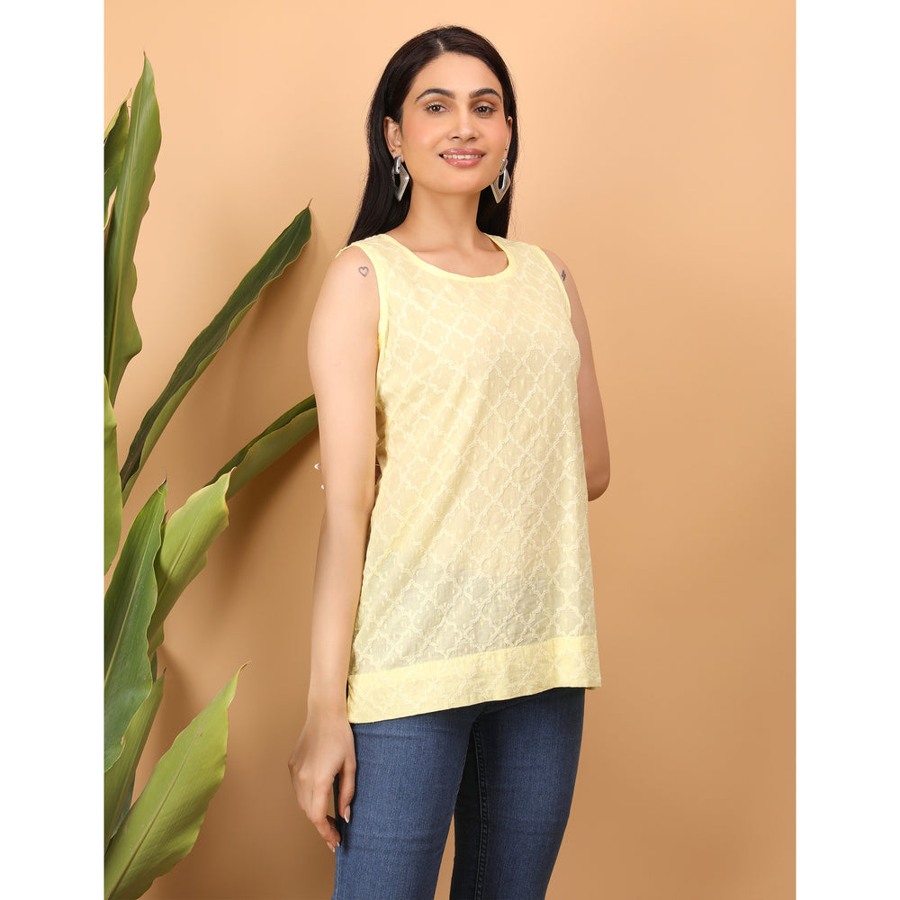 Chikankari Sleevless Top