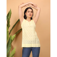 Chikankari Sleevless Top