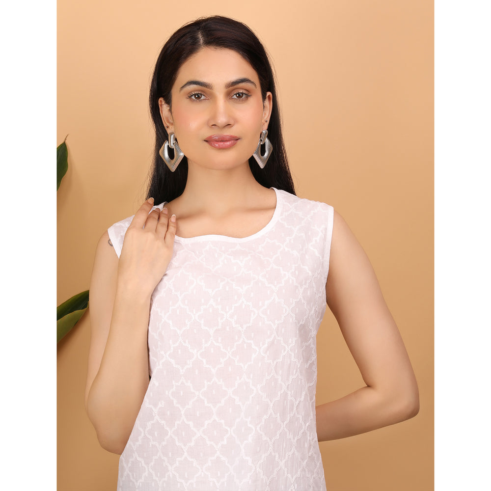 Chikankari Sleevless Top