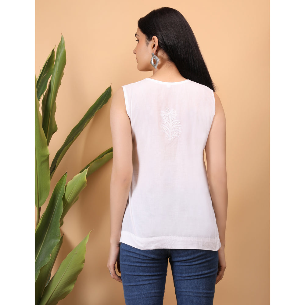 Chikankari Sleevless Top