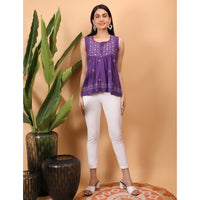 Chikankari Sleeveless Top