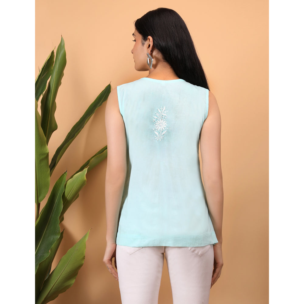 Chikankari Sleevless Top