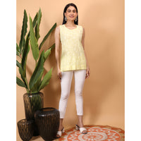 Chikankari Sleevless Top