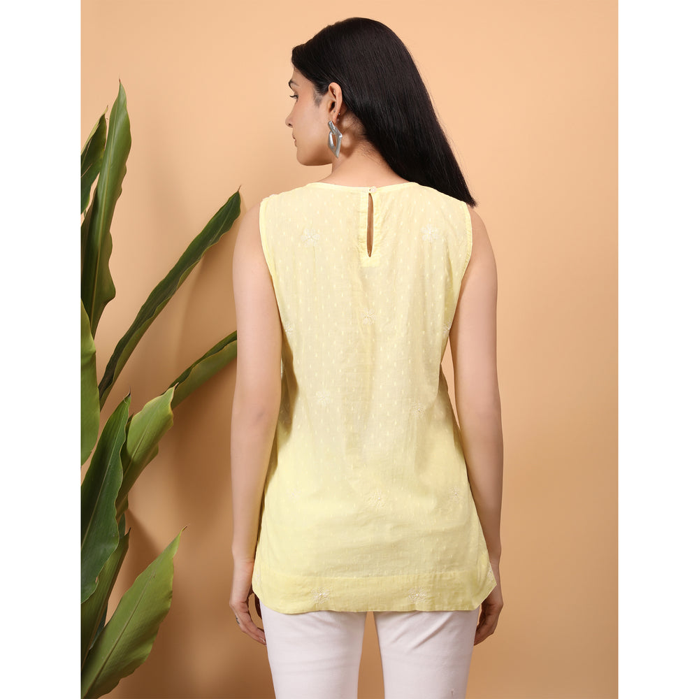 Chikankari Sleevless Top