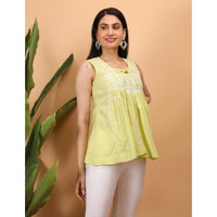 Chikankari Sleevless Top