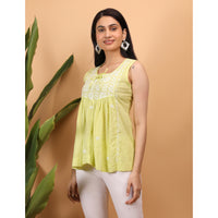 Chikankari Sleevless Top