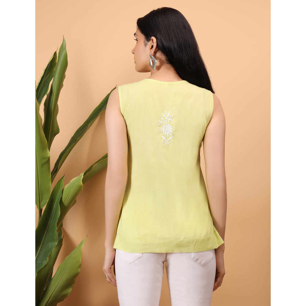 Chikankari Sleevless Top