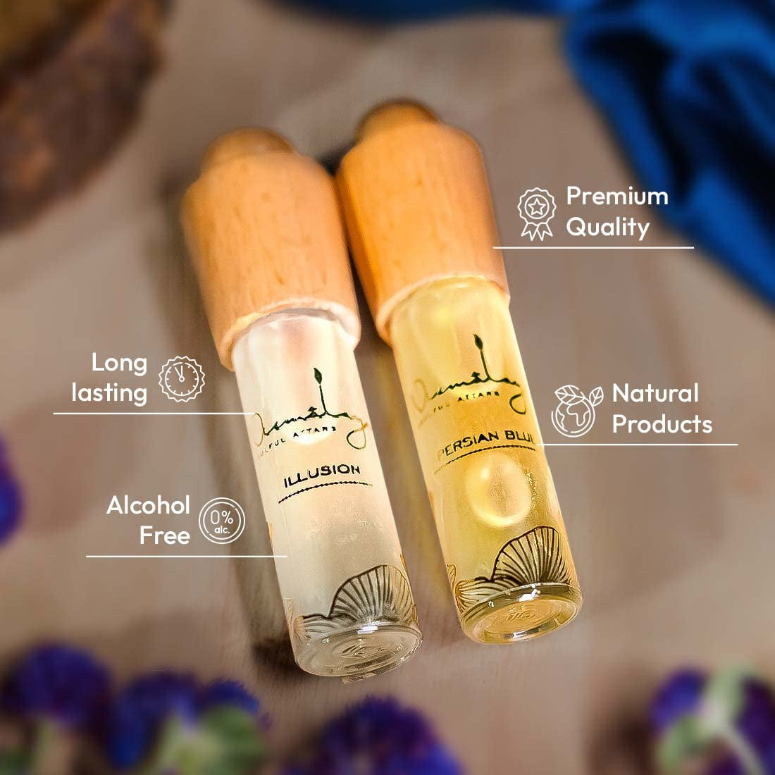 Nirmalaya Attar Perfume Combo For Women (Emerald + Inception)