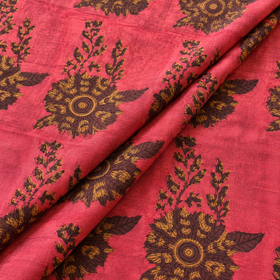 Pomegranate Peel Hand Block Print Cotton Fabric 04