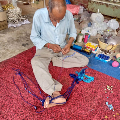 Men Artisan Making Patwa Jewellery