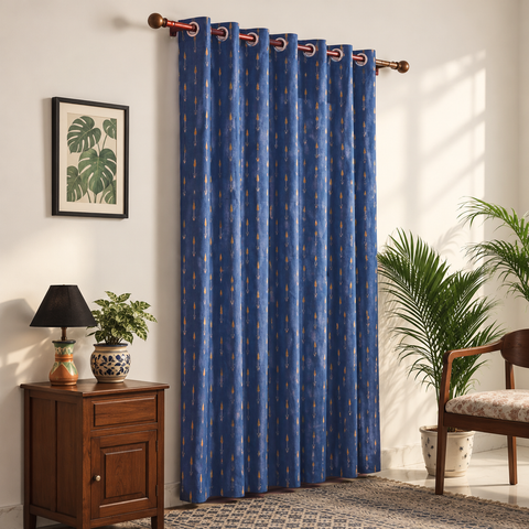 Pochampally Ikat Door Curtain (7 x 3 Feet) (Single Piece) 08