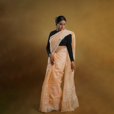  Chikankari Cotton Saree 
