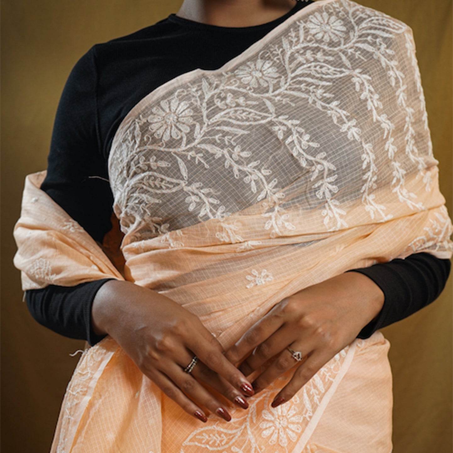  Chikankari Cotton Saree 
