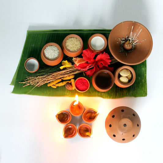 Puja Kit : Assorted Combinations of Terracotta Products