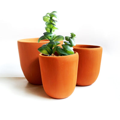 CONE CLASSIC Terracotta Planters set of 3 (LARGE,MEDIUM,SMALL)