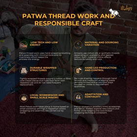 Grey - Handcrafted Patwa Thread & Sequin Work Bangle