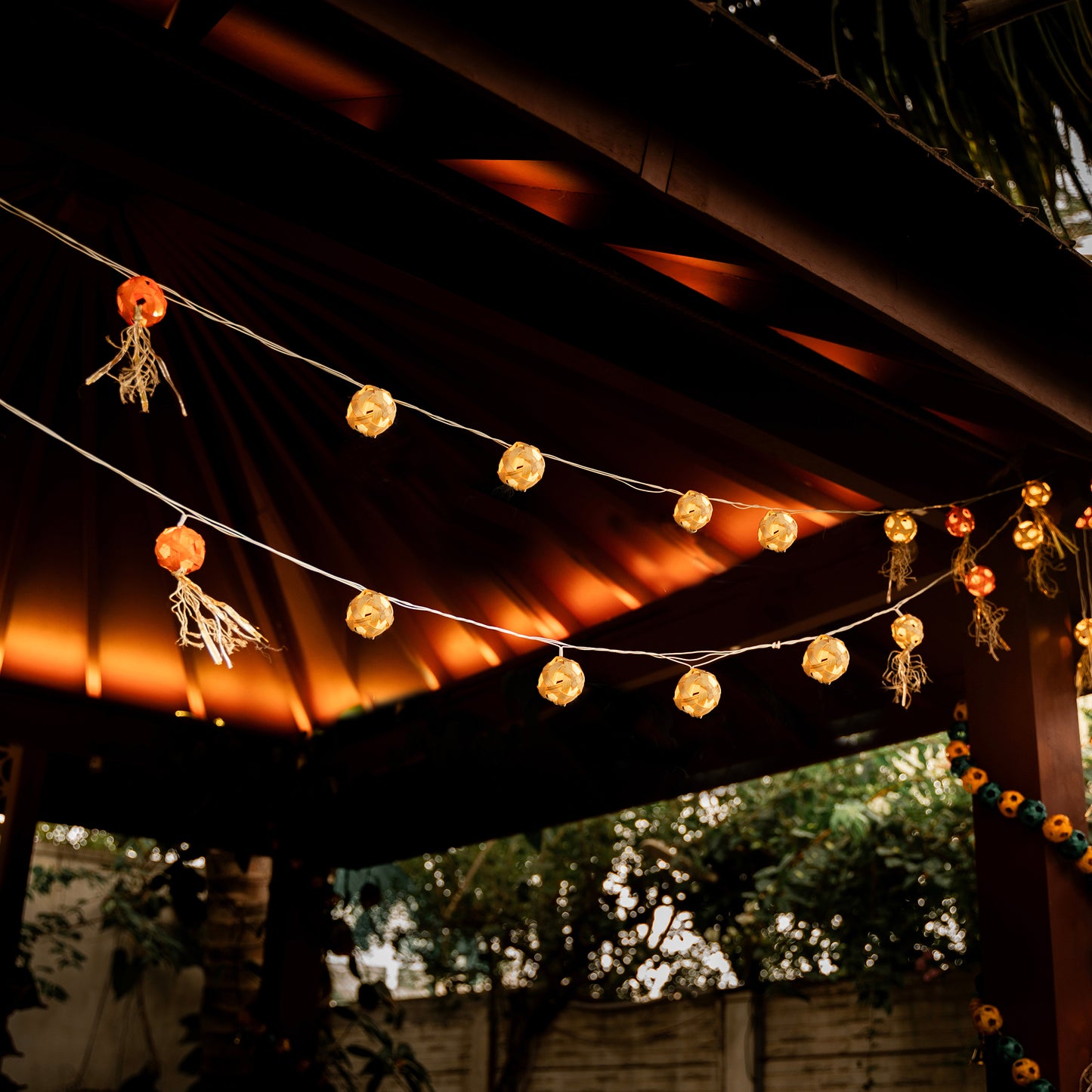 Handcrafted Star Full Moon Bamboo String Light (3M)