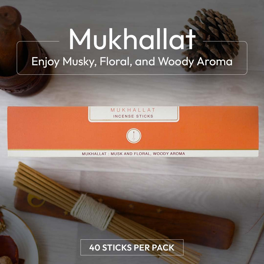 Nirmalaya Natural Mukhallat Incense Sticks Agarbatti- 40 Sticks