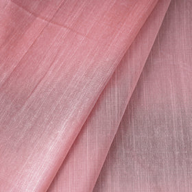 Pink - slub silk plain fabric 08 - handcrafted