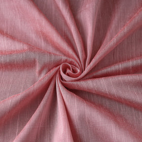 Pink - slub silk plain fabric 08 - handcrafted