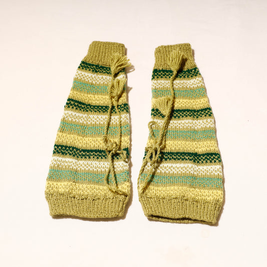 Green - Kumaun Hand Knitted Woolen Leg Warmer
