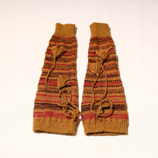 Yellow - Kumaun Hand Knitted Woolen Leg Warmer