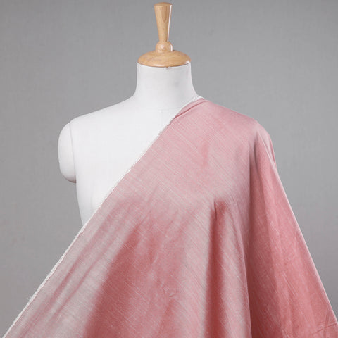 Pink - slub silk plain fabric 08 - handcrafted